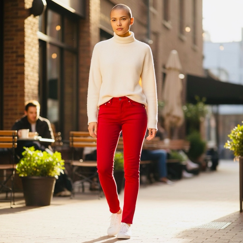 True Religion Vibrant Red Skinny Jeans